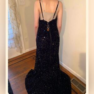 Black sequin prom/ birthday dress